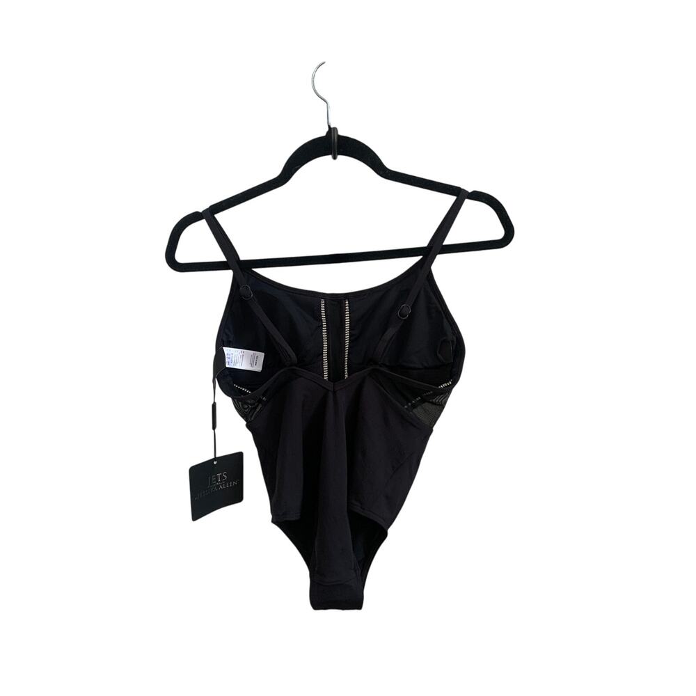 JETS Australia Jessika Allen Black Mesh‎ Ladder Cutout One Piece Swimsuit 4 - Picture 2 of 7
